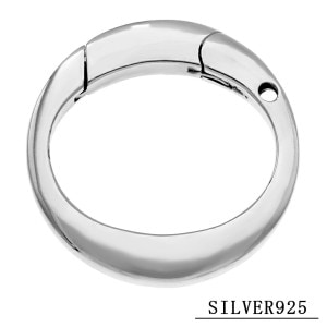 シルバー カラビナ 丸 ラウンド キーリング キーホルダー 鍵 シルバー925 銀 丸カン 丸型 丸形 シンプル 高級感 高見え 上品 カスタム パーツ 金具 シルバーアクセサリー メンズ レディース