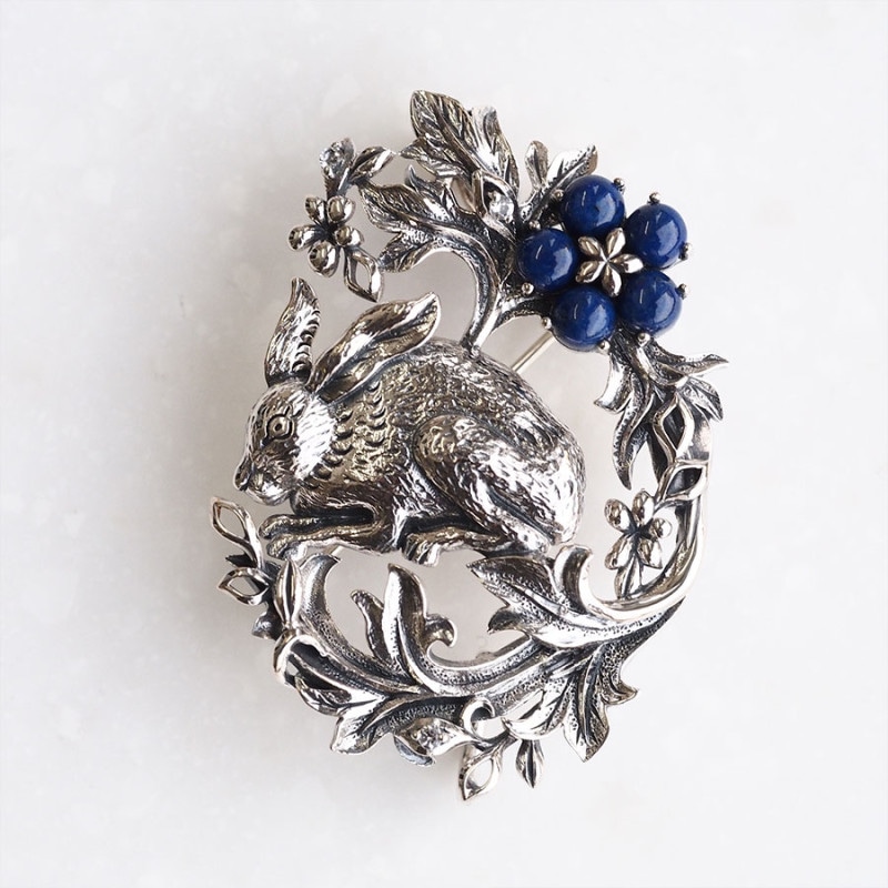 ウィリアム・ジェームズ・ウェッブヴィンテージステンドグラス 植物に囲まれたウサギ 鳥と魚、作成ウィンドウの詳細、1861（ステンドグラス）（120153