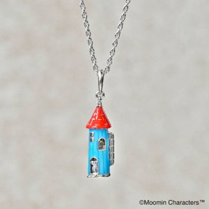 MOOMIN ムーミンやしき エナメル ペンダント ペンダントトップ (チェーンなし) ネックレス トップ ヘッド シルバー ホワイトトパーズ シルバー925 ムーミン ムーミングッズ ムーミンジュエ