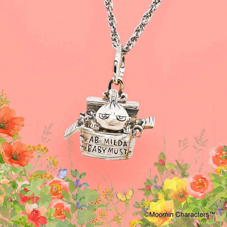 HiroHerend 小豚ペンダントトップネックレス。 MOOMIN ムーミン リトルミイ ペンダント ペンダントトップ (チェーン