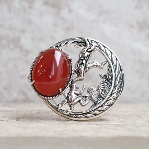 鳥獣戯画 印地打ち うさぎ 蛙 ブローチ ペンダントトップ (チェーンなし) ネックレス ペンダント トップ ヘッド シルバー カーネリアン 925 兎 カエル 銀細工 装飾 彫刻 繊細 日本画 アー