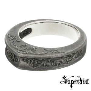 Superbia Grotesque グロテスク 2 リング 指輪 11〜27号 メンズリング シルバー 925 アラベスク 蔦 植物 ルネサンス アンティーク ダーク 退廃 耽美 彫刻 造形 美術 