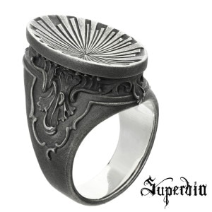 Superbia Nimbus ニンバス リング 指輪 13〜27号 メンズリング シルバー 925 後光 ロココ アンティーク ダーク 退廃 耽美 彫刻 造形 美術 芸術 シルバーリング メンズ 男
