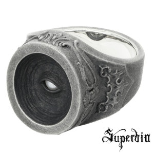 Superbia Cyclops キュクロプス リング 指輪 13〜27号 メンズリング シルバー 925 淡水パール 目 巨人 ギリシャ神話 ロココ アンティーク ダーク 退廃 耽美 彫刻 造形 美