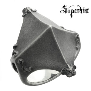 Superbia Pyramis ピラミス A リング 指輪 13〜27号 メンズリング シルバー 925 ピラミッド アーマーリング 鎧 甲冑 ロココ アンティーク ダーク 退廃 耽美 彫刻 造形 