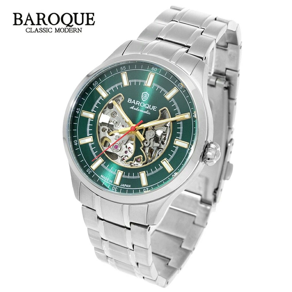BAROQUE 腕時計 BA2005 グリーン 緑 日本製 時計 ステンレス