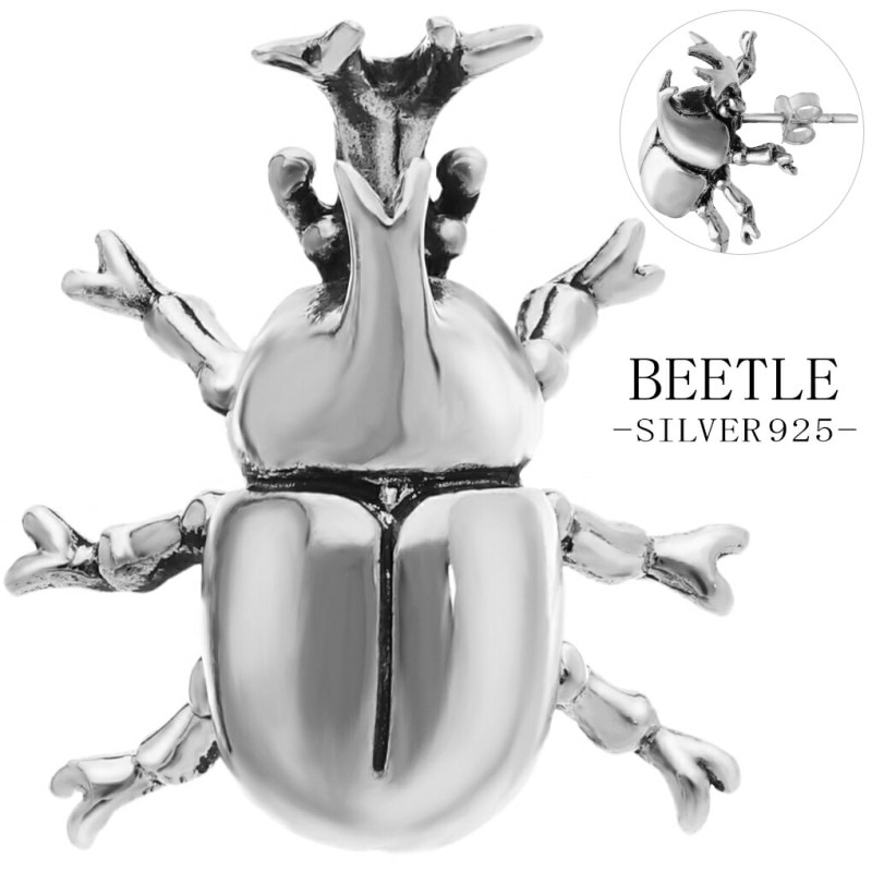 ぱんだ カブトムシ(頭部のみ) シルバーアクセサリー カブトムシ(シルバーアクセサリー)ペンダントトップ ペンダント
