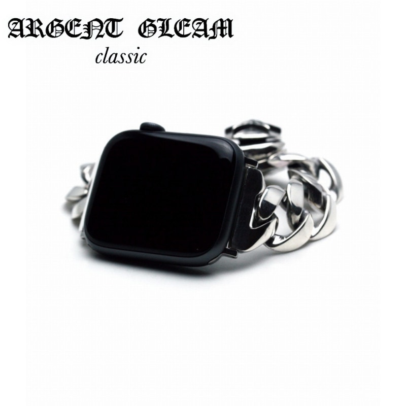 ArgentGleam Classic ����������ȥ��꡼�९�饷�å� ����С�925 �֥쥹��å� APPLE WATCH CHAIN BAND CLIP 49mm 45mm 44mm 42mm AGB-181 �֥��� ARGENT GLEAM ����ץ� ���åץ� �������� �����å� ������ ���åץ륦���å� �Х�� ��å� �֥쥹��å� ����С�