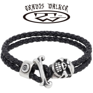 TRAVIS WALKER トラヴィスワーカー スピード シンチ レザー ブレスレット シルバー ブランド 公式 正規品 シルバー925 アクセサリー 腕輪 スカル ドクロ Tバー マンテル 革 メン
