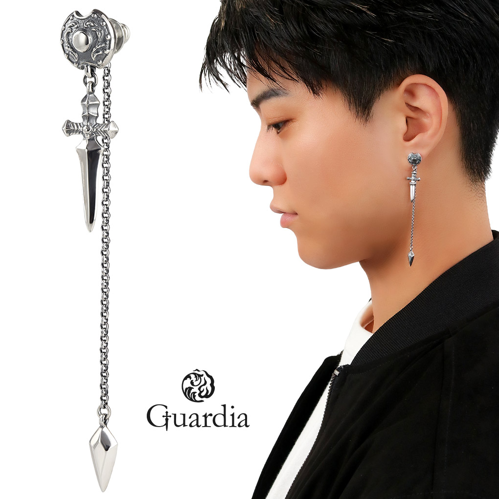 Guardia ガルディア Trinity トリニティ シルバー ピアス 1P 片耳用