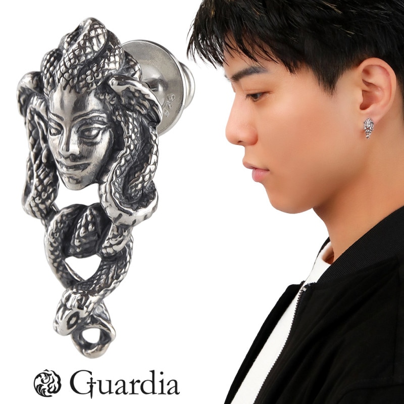 Guardia ガルディア Medusa メドゥーサ シルバー ピアス 1P 片耳用