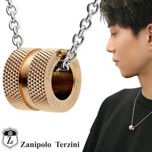 Zanipolo Terzini ローズゴールド リング ネックレス ペンダント ペンダントトップ ペンダントチャーム ステンレス サージカルステンレス 金属アレルギー アレルギーフリー リングネック