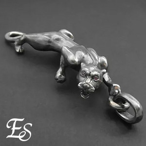 Es Panther Pendant w/Ruby �ڥ����ȥȥå� ��������ʤ� ����С� 925 �ڥ����� �ȥå� �إå� �ѥ󥵡� �֥�å��ѥ󥵡� �ҥ祦 ɿ ��ɿ ưʪ �ꥢ�� Ω�� ��ӡ� ��� ���� ��� �� ö�� �֥��� ��ǰ�� ������ �ץ쥼��� �͵� ������� ���ä�����