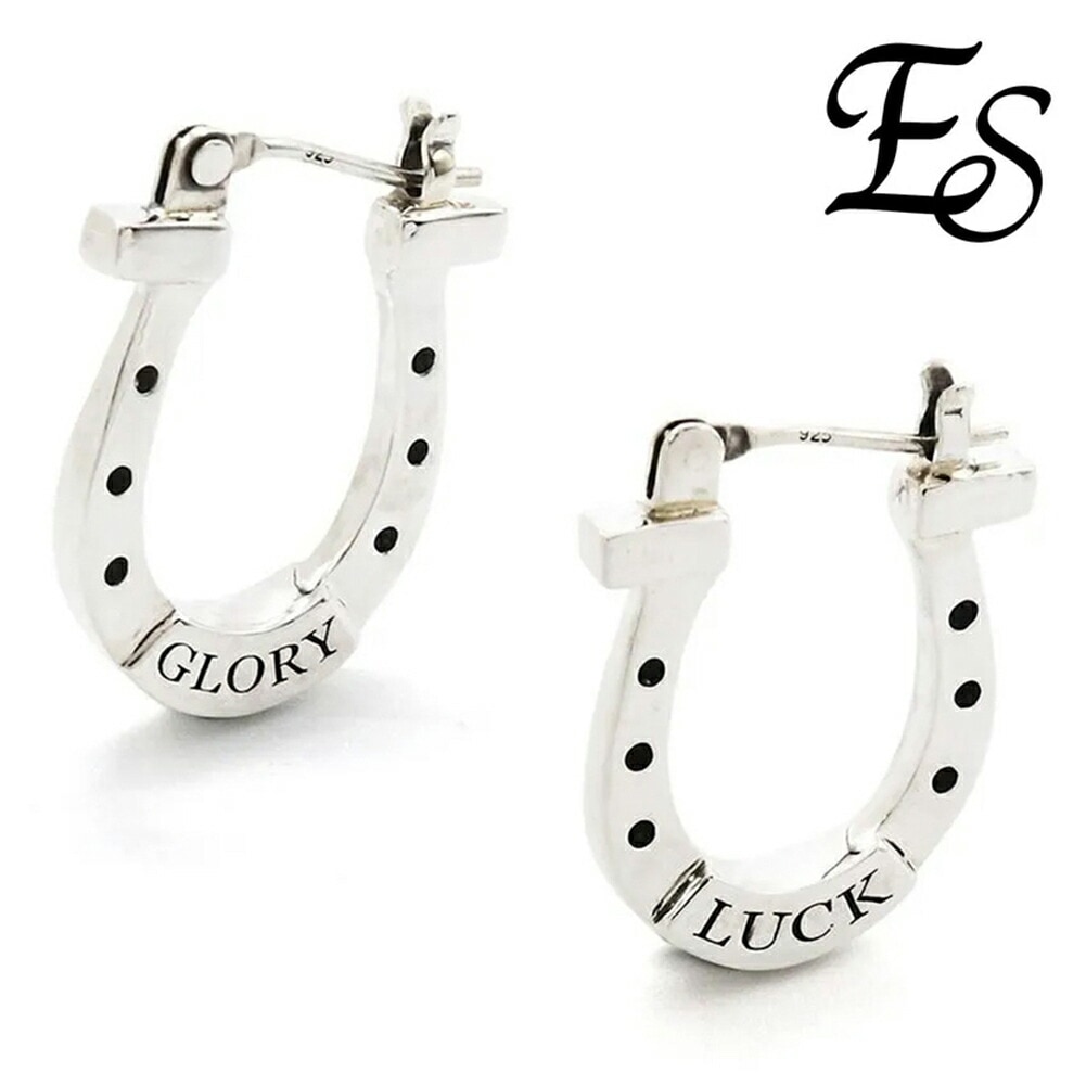 Es Horse Shoe Hoop Pierce Pair 馬蹄 ペアピアス 1P 片耳用 シルバー