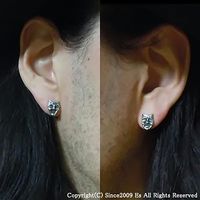 Es Two Face Pierce ピアス 2P 両耳用 シルバー 925 顔 ツーフェイス