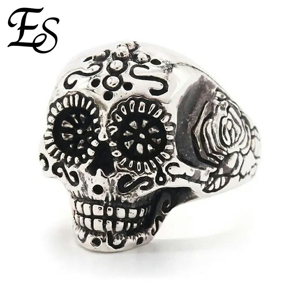 Es Mexican Skull Ring リング 指輪 7～23号 シルバー 925 スカル