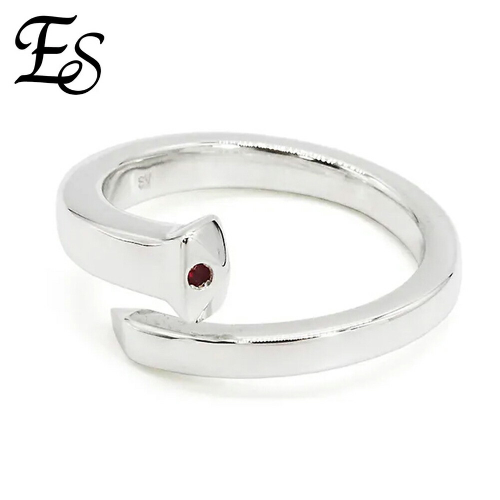 Es Holy Nail Ring w/Ruby リング 指輪 11～23号 シルバー 925 ルビー 