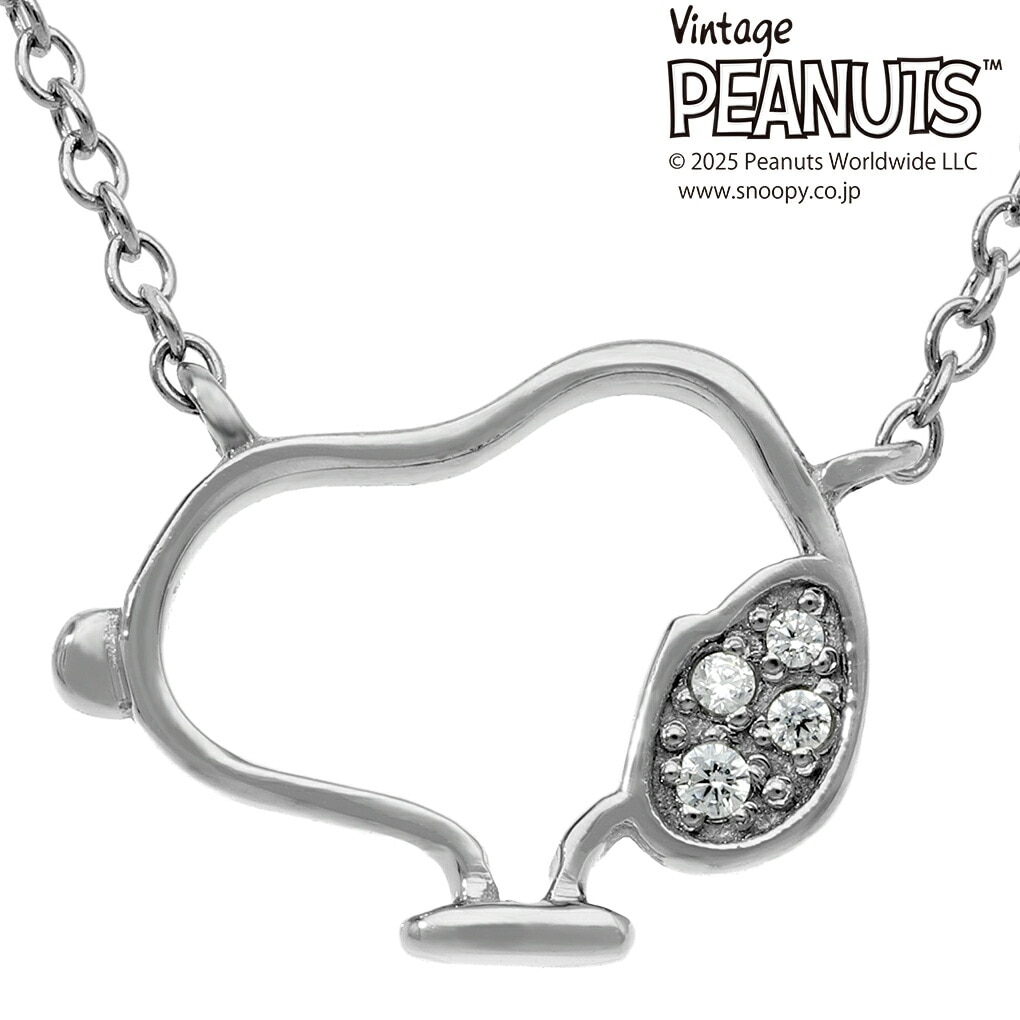PEANUTS 「 phiten モデル 」 スヌーピー フェイス ネックレス 