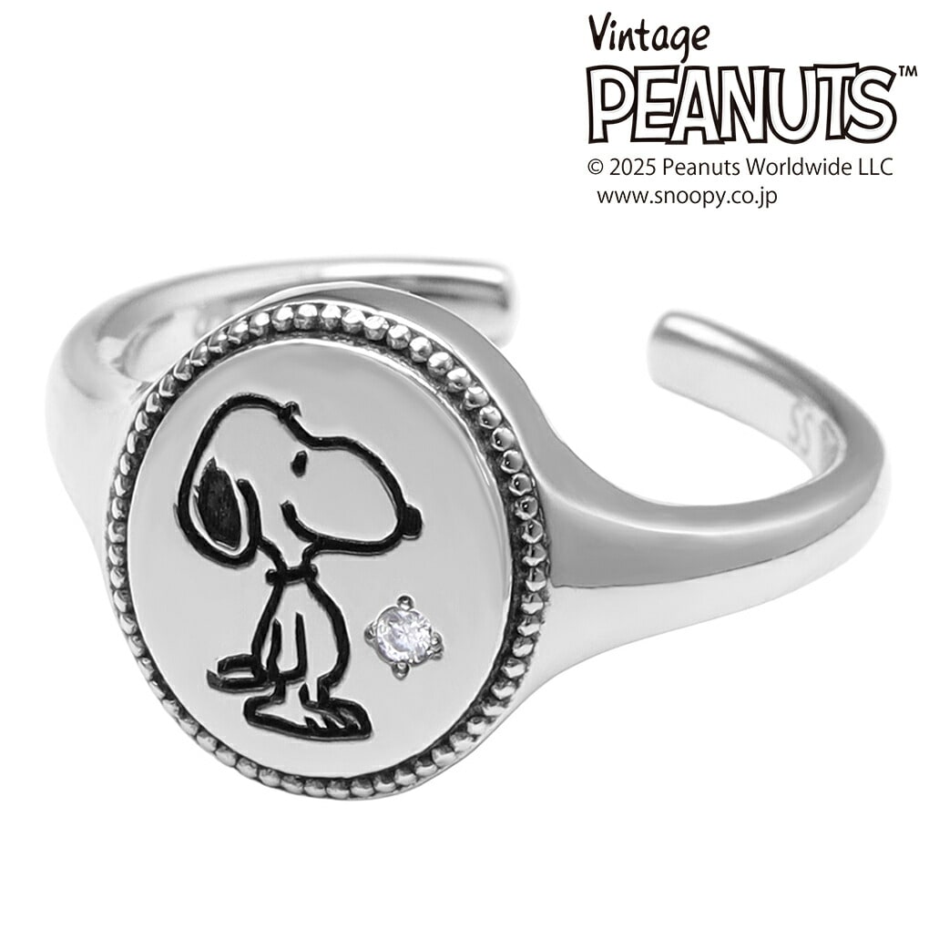 PEANUTS 「 phiten モデル 」 スヌーピー 印台 リング 指輪 12～17号