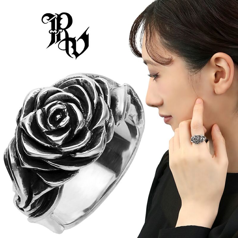 シルバー バラ彫刻リング Revellia Dearest Rose II リング 指輪 5～16号 シルバー 薔薇 バラ