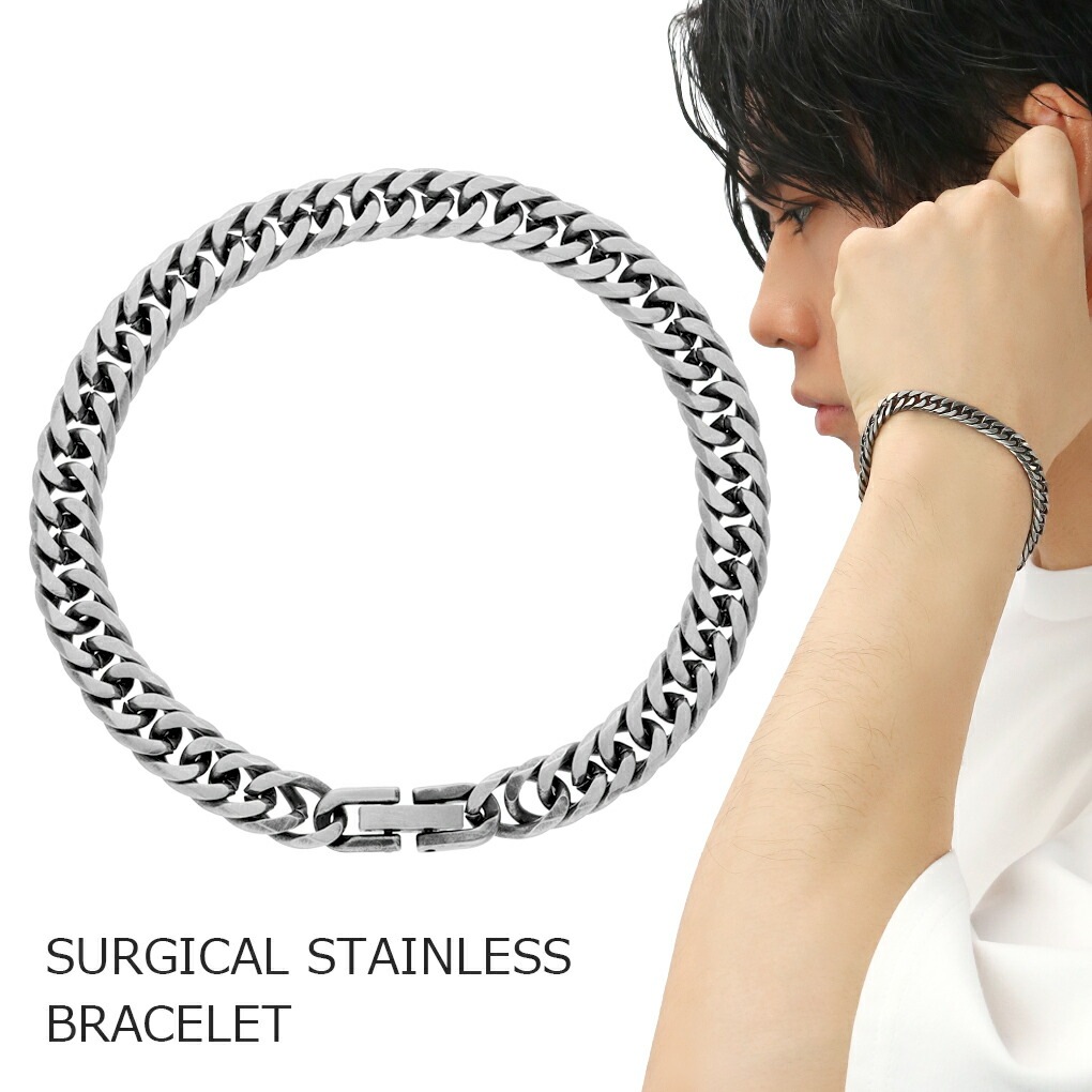 サージカルステンレス ダブル喜平チェーン ブレスレット ステンレス