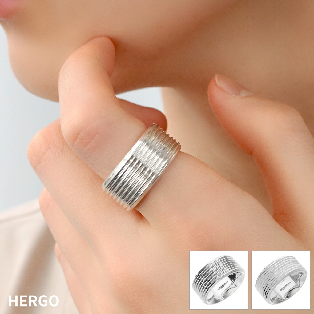 HERGO 六角ナット リング 指輪 12号 17号 メンズリング シルバー 925