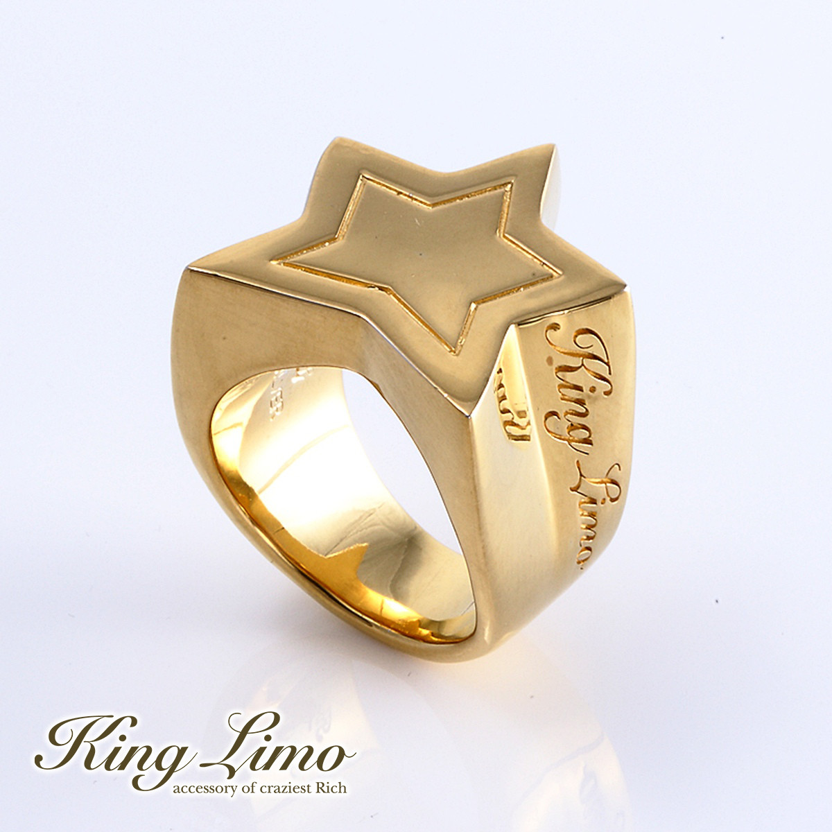King Limo KING STAR キングスター リング 星 K18ゴールドコーティング 