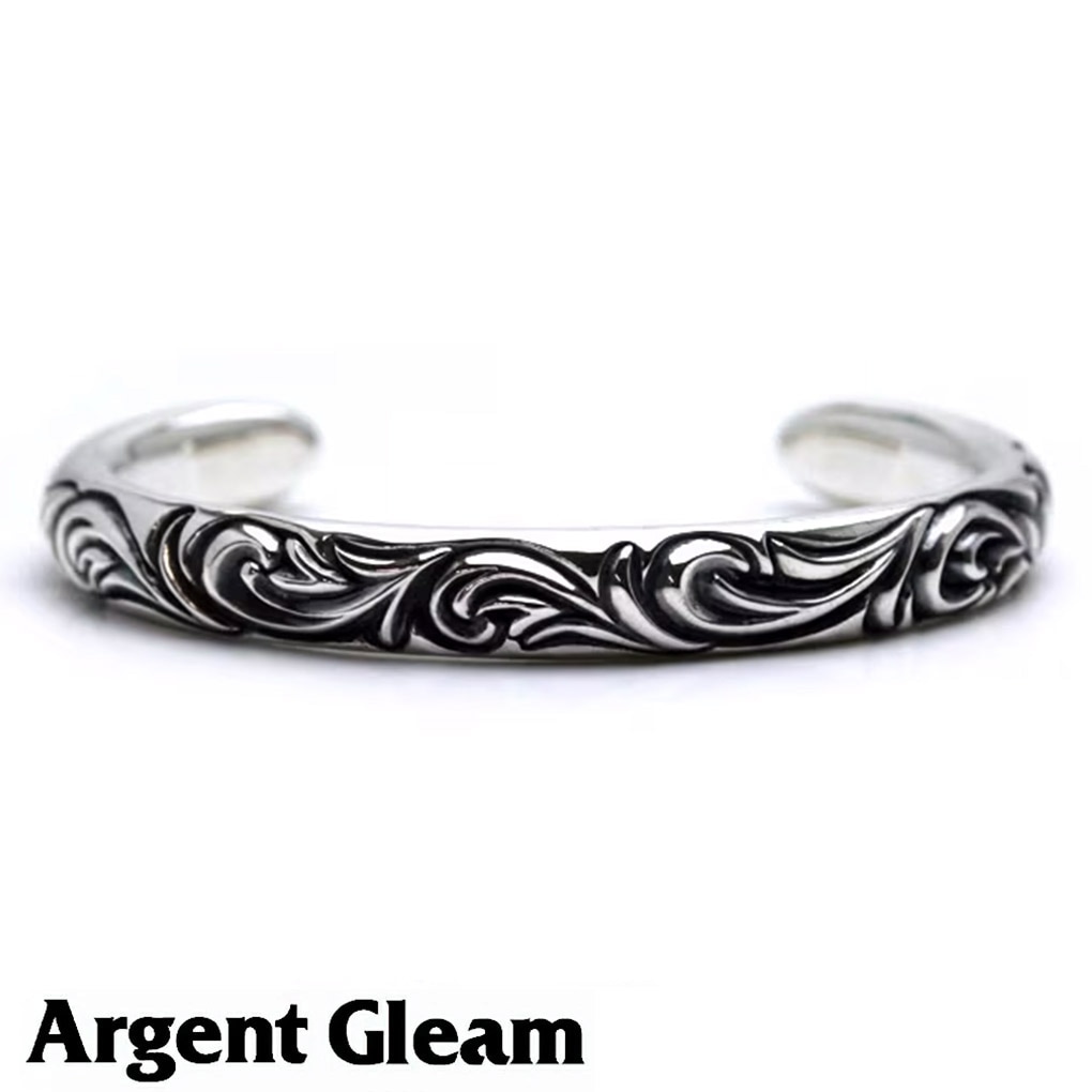 Argent Gleam スワローバングル　Silver925 Argent Gleam アラベスク シルバー925 バングル AGB-191 メンズ