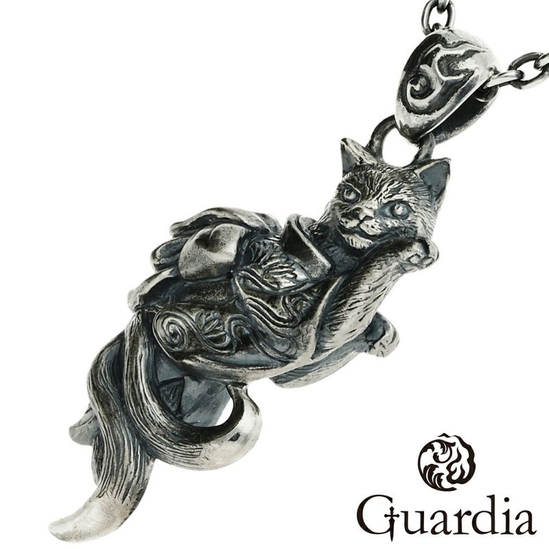 Guardia 猫又 シルバー 925 ネックレス ペンダントトップ レディース