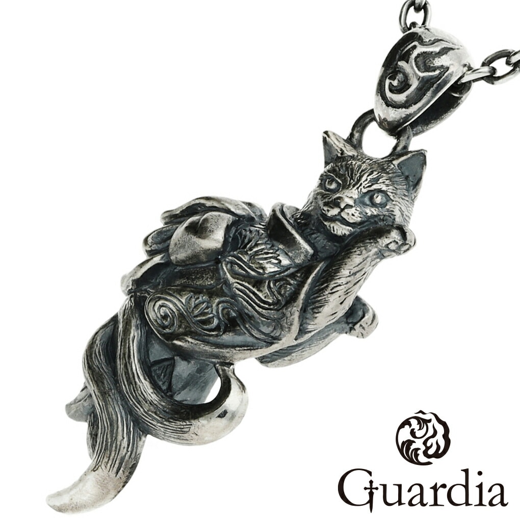 Guardia 猫又 シルバー 925 ネックレス ペンダントトップ レディース