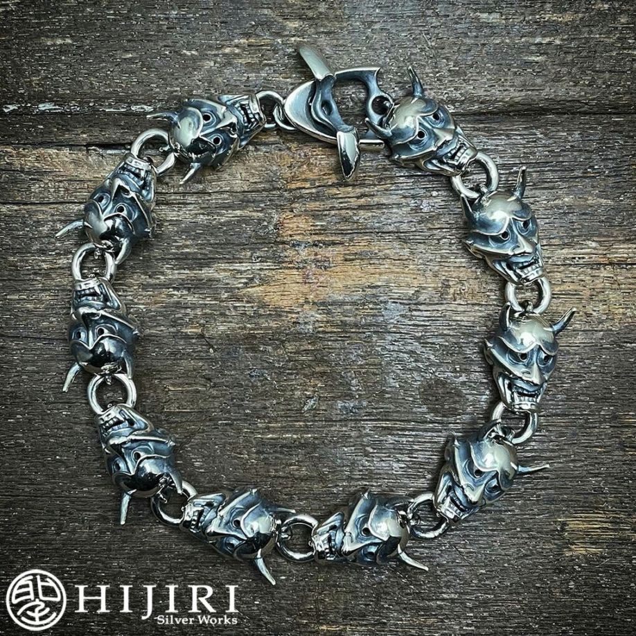聖 HIJIRI 能面 般若 ブレスレット 聖 HIJIRI 般若面のブレスレット 小 Noh mask “Han-nya” bracelet 腕輪