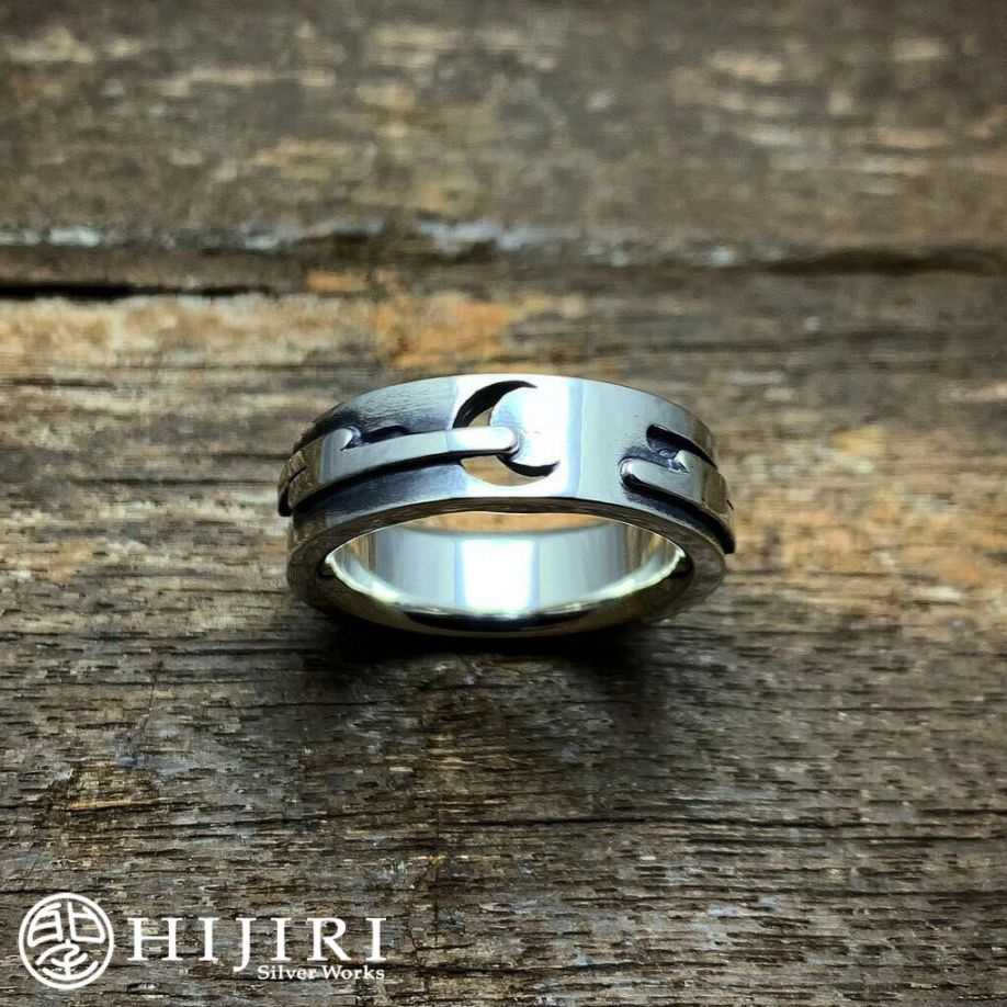 聖 HIJIRI “月と雲” リング Crescent moon ring 指輪 13～21号 和柄