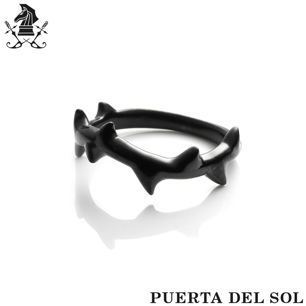 週末セール中！ PAPEJE 黒超真珠 SV リング11号 PUERTA DEL SOL 茨 イバラ ブラック シルバー リング 指輪 メンズ
