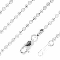 シルバーチェーン ネックレス チェーン ボールチェーン ボール直径2.0mm 38cm シルバー925 銀 ボール 丸 球 シルバー925チェーン|チェーン・革紐(ネックレス用)