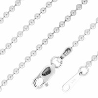直径2.0mm　60cm【シルバーチェーン】 シルバーボールチェーン　|チェーン・革紐(ネックレス用)