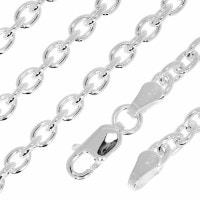 幅約3.5mm　60cm【シルバーチェーン】 シルバーあずきチェーン　|チェーン・革紐(ネックレス用)