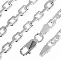幅約4.1mm　40cm【シルバーチェーン】 シルバーあずきチェーン4面カット　|チェーン・革紐(ネックレス用)