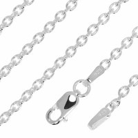 幅約2.1mm　50cm【シルバーチェーン】 シルバーあずきチェーン　|チェーン・革紐(ネックレス用)