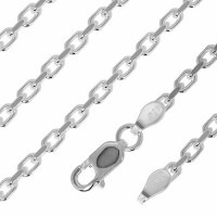 幅約2.2mm 60cm【シルバーチェーン】 シルバーあずきチェーン2面カット|チェーン・革紐(ネックレス用)