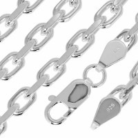 幅約4.3mm 60cm☆送料無料☆【シルバー チェーン】シルバーあずきチェーン 2面カット|チェーン・革紐(ネックレス用)