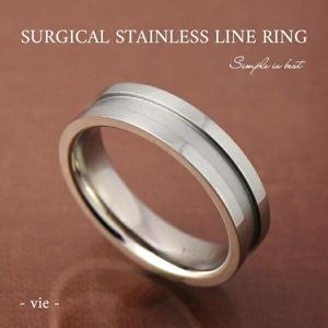マット スリット ステンレス リング 7〜21号 サージカルステンレス 金属アレルギーフリー 指輪 平打ちリング シンプル ライン 定番 引っ掛からない|メンズアクセサリー