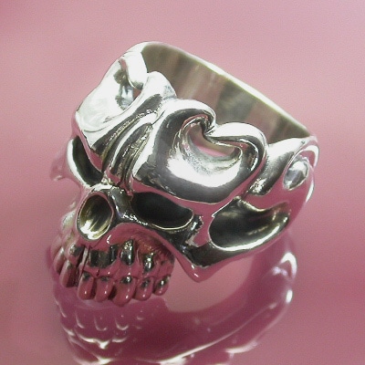 ☆送料無料☆ デーモンスカル シルバーリング 11～27号|大人のための  
