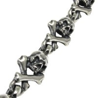 ★送料無料★【RAT RACE(ラットレース)】幅約1.1cm 約21cm オール/クロスボーンスカル シルバーブレスレット|メンズアクセサリー