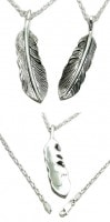 スモール フェザー シルバー ネックレス ペンダントトップ|メンズアクセサリー