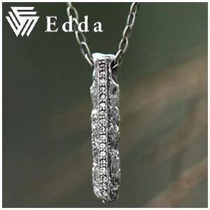 ☆送料無料☆【Edda/エッダ】流木/スティック ジルコニアライン シルバーネックレス|メンズアクセサリー