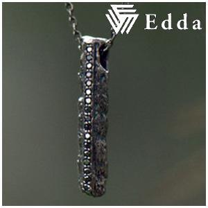 ☆送料無料☆【Edda/エッダ】流木/ブラックスティック ジルコニアライン シルバーネックレス|メンズアクセサリー