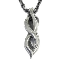 ★送料無料★【M's collection/エムズコレクション】トライバル ライン  シルバーネックレス(チェーン付き)|メンズアクセサリー