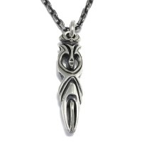 ★送料無料★【M's collection/エムズコレクション】トライバル スティック  シルバーネックレス(チェーン付き)|メンズアクセサリー