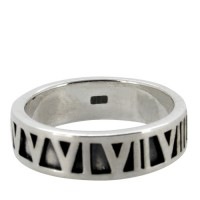 ローマ数字クロック シルバーリング8.5〜23号|メンズアクセサリー