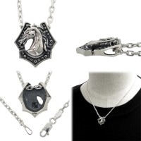 ☆送料無料☆ ホースヘッド&ホースシュー シルバーネックレス |メンズアクセサリー